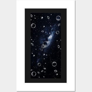 Space pattern Posters and Art